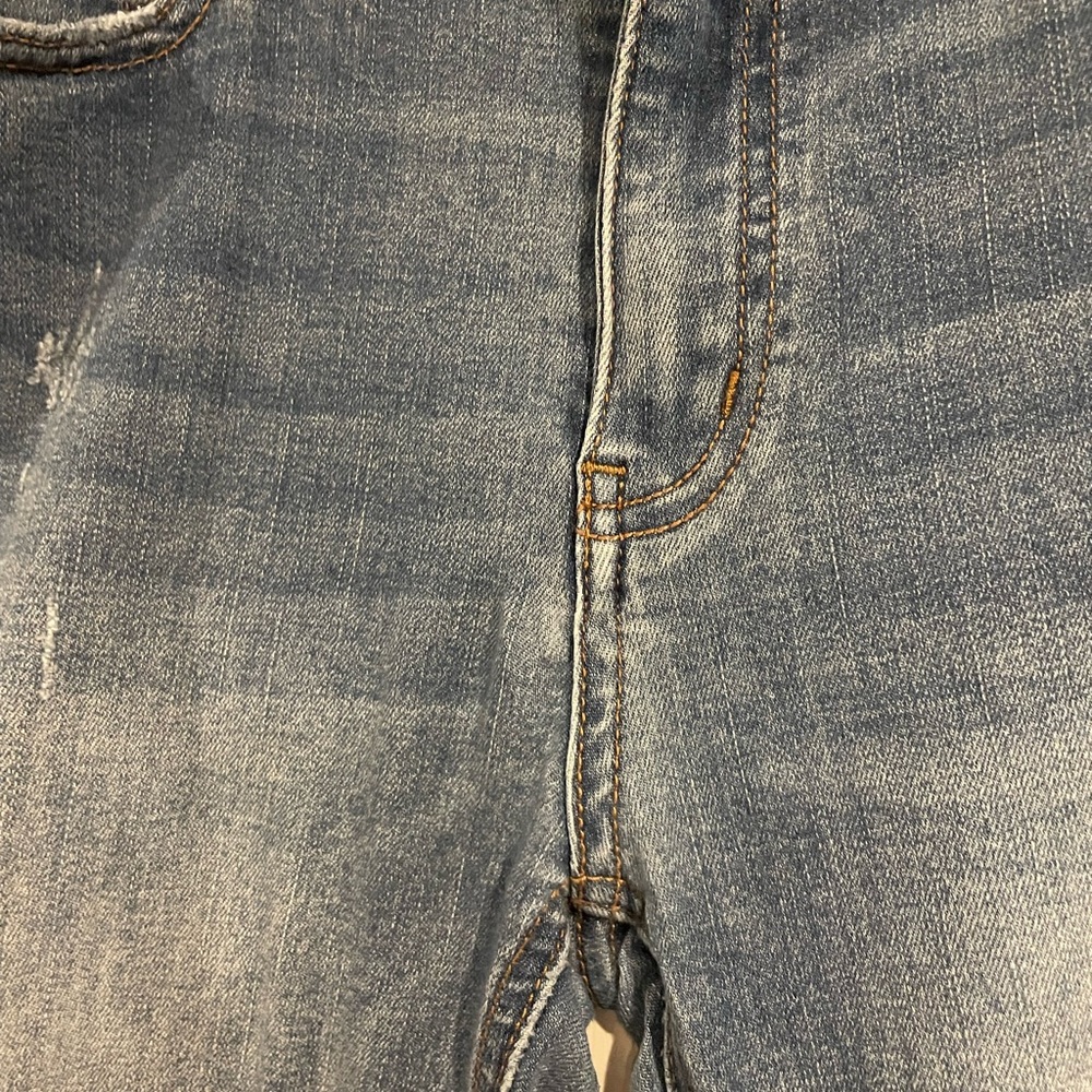 Free People Frayed Hem Distressed Skinny Jeans - Picture 7 of 8